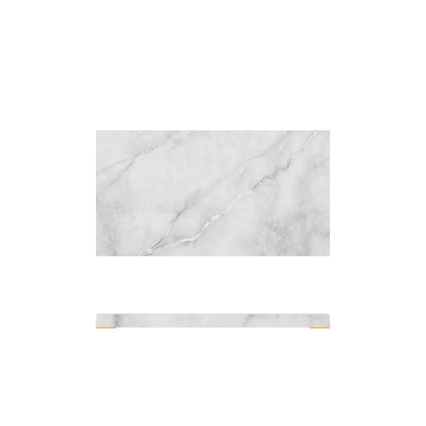[BC-NAG130824] White Marble Agra Melamine GN 1/3 Slab 32.5 x 17.6cm