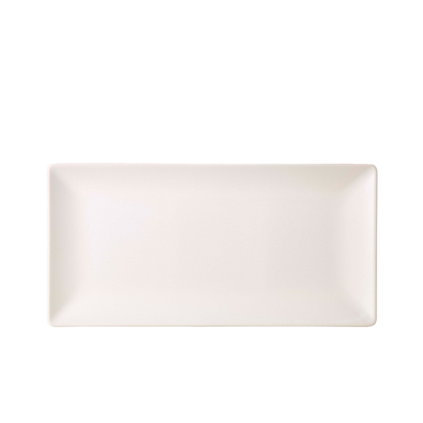 Luna Stoneware White Rectangular Plate 25 x 15cm/ 10 x 6" (Pack of 6)