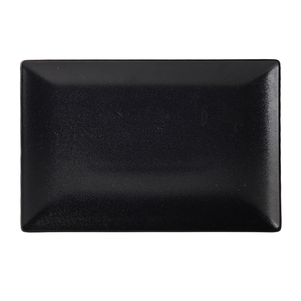 Luna Stoneware Black Rectangular Plate 30 x 20cm/ 12 x 8" (Pack of 6)
