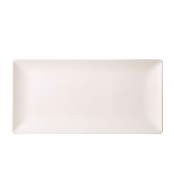 Luna Stoneware White Rectangular Plate 30 x 15cm/ 12 x 6" (Pack of 6)