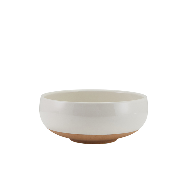GenWare Kava White Stoneware Belly Bowl 14.5cm (Pack of 6)