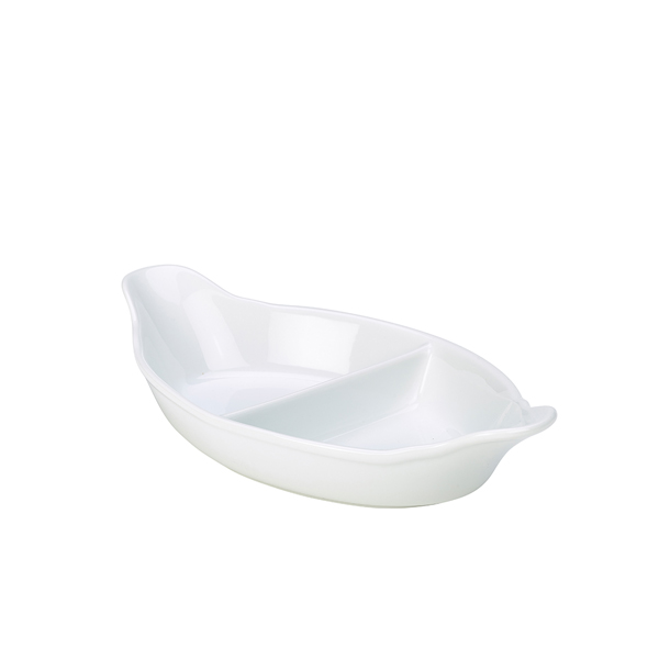 [BC-NBD132-W] GenWare Divided Vegetable Dish 32cm/ 12.5" (Pack of 4)