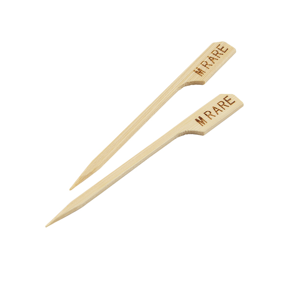 Bamboo Steak Markers 9cm/ 3.5" Medium Rare (100pcs)