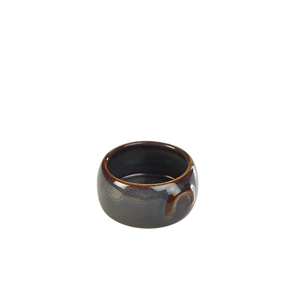 Rustic Stoneware Blue Butter Pot 9cl/ 3oz (Pack of 12)