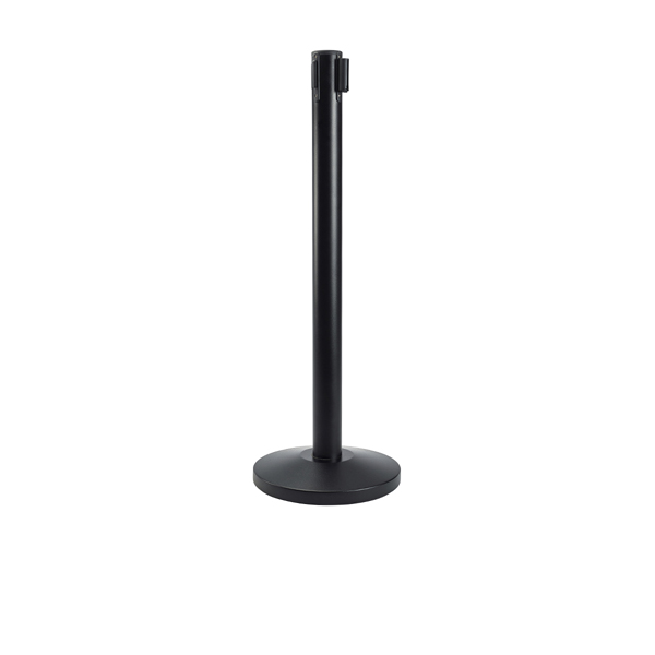 [BC-NBP-BLTBBK] Black Barrier Post - Retractable Black Belt (Pack of 2)