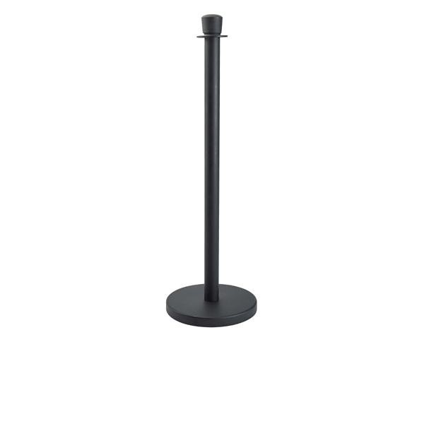 Genware Black Barrier Post (Pack of 2)