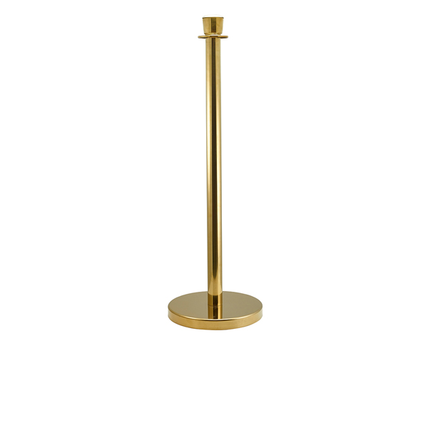 Genware Brass Plated Barrier Post (Pack of 2)