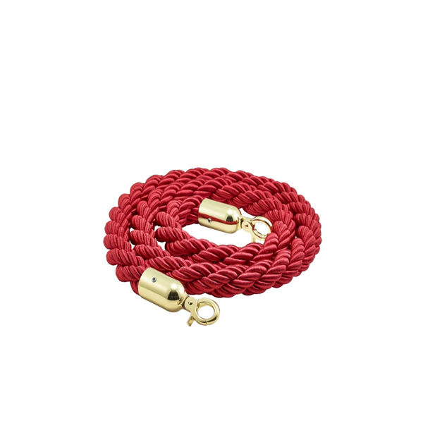 [BC-NBR-RBP] Barrier Rope Red- Brass Plated Ends