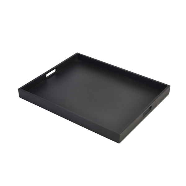 [BC-NBT5342BK] Solid Black Butlers Tray 53.5 x 42.5 x 4.5cm