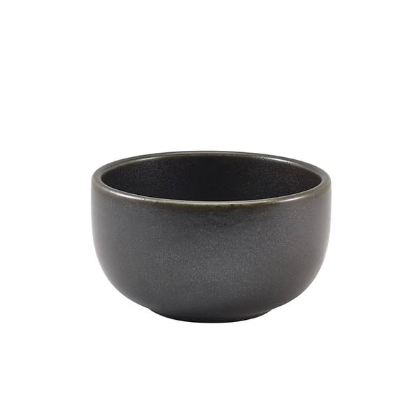 Terra Porcelain Black Round Bowl 12.5cm (Pack of 6)