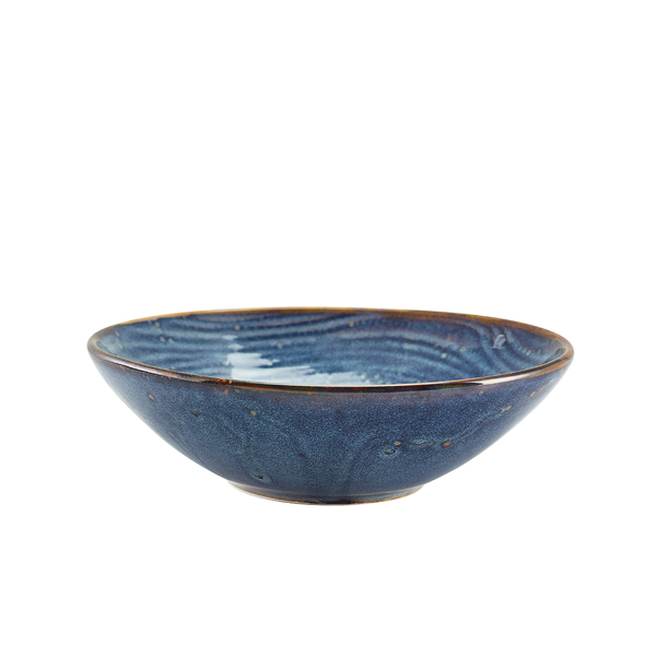 Terra Porcelain Aqua Blue Organic Bowl 22cm (Pack of 6)
