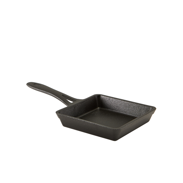 [BC-NC133] Mini Cast Iron Square Frypan 13 x 3cm (Pack of 6)