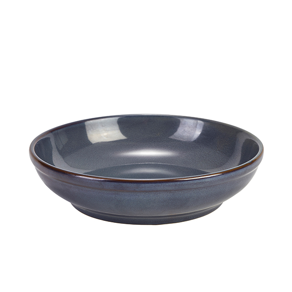 [BC-NCB-BL23] Rustic Stoneware Blue Coupe Bowl 23cm (Pack of 6)
