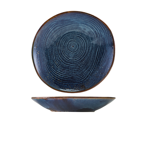 [BC-NCB-PBLG26] Terra Porcelain Aqua Blue Organic Coupe Bowl 26.5cm (Pack of 6)