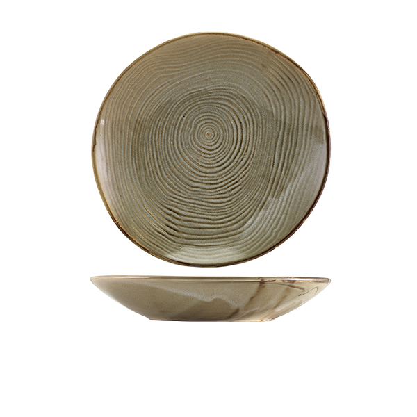 Terra Porcelain Grey Organic Coupe Bowl 26cm (Pack of 6)
