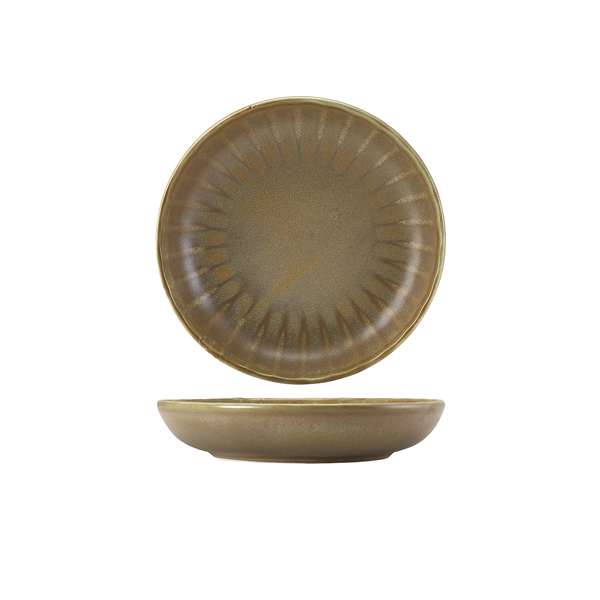 Terra Porcelain Matt Grey Scalloped Coupe Bowl 20.3cm (Pack of 6)