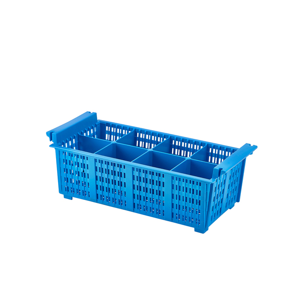 [BC-NCB8] 8 Compart Cutlery Basket (Blue) 430 X 210 X 155mm