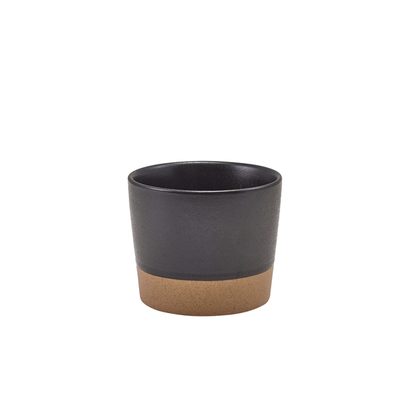 [BC-NCC-KBK9] GenWare Kava Black Stoneware Chip Cup 9 x 7.4cm (Pack of 6)
