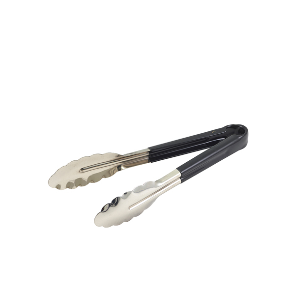 [BC-NCCT23BK] Genware Colour Coded S/St. Tong 23cm Black