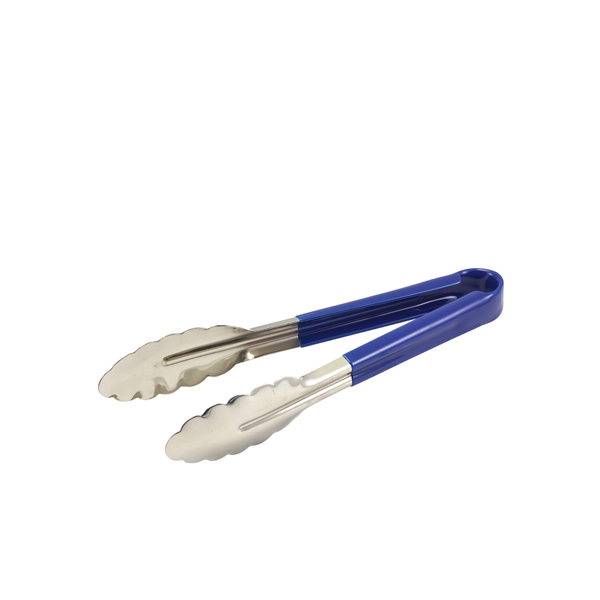 Genware Colour Coded S/St. Tong 23cm Blue