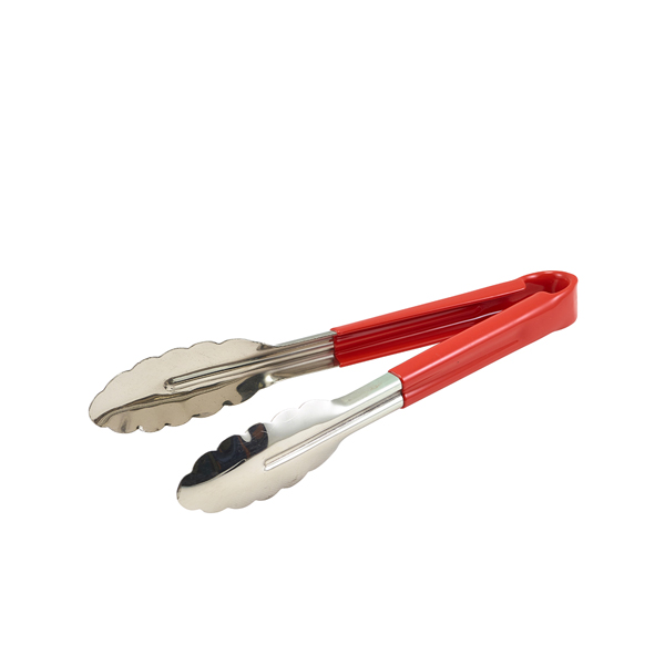 Genware Colour Coded St/St. Tong 31cm Red