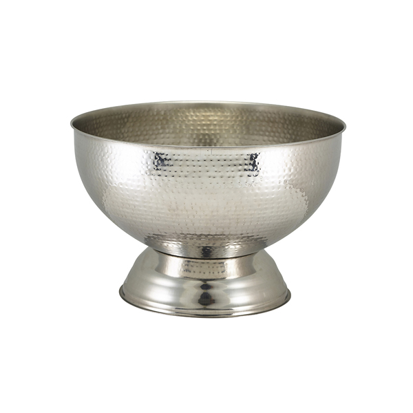 Hammered Stainless Steel Champagne Bowl 36cm