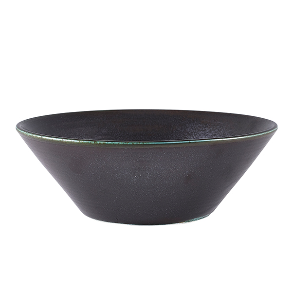 [BC-NCN-PBK19] Terra Porcelain Black Conical Bowl 19.5cm (Pack of 6)