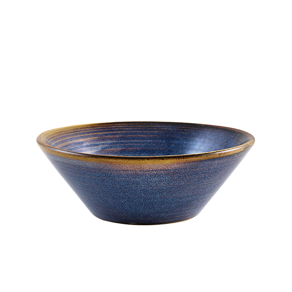 Terra Porcelain Aqua Blue Conical Bowl 14cm (Pack of 6)