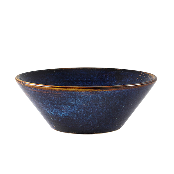 Terra Porcelain Aqua Blue Conical Bowl 16cm (Pack of 6)