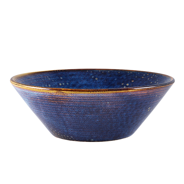 Terra Porcelain Aqua Blue Conical Bowl 19.5cm (Pack of 6)