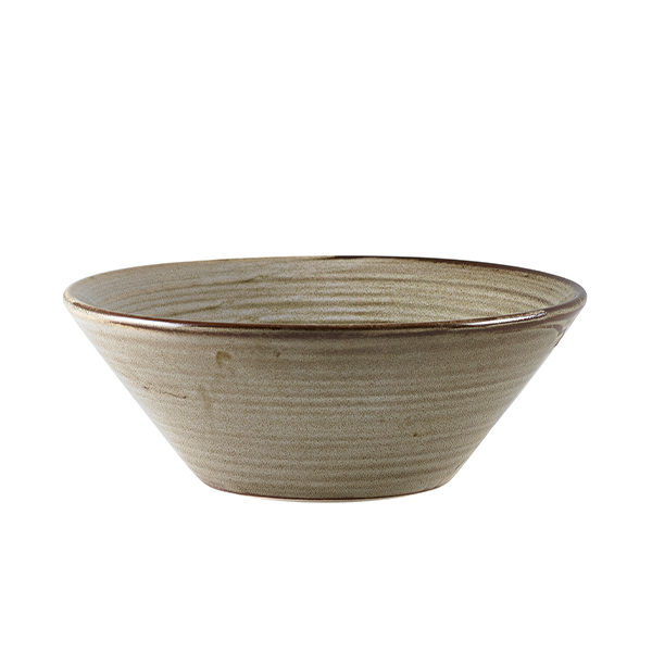Terra Porcelain Grey Conical Bowl 16cm (Pack of 6)