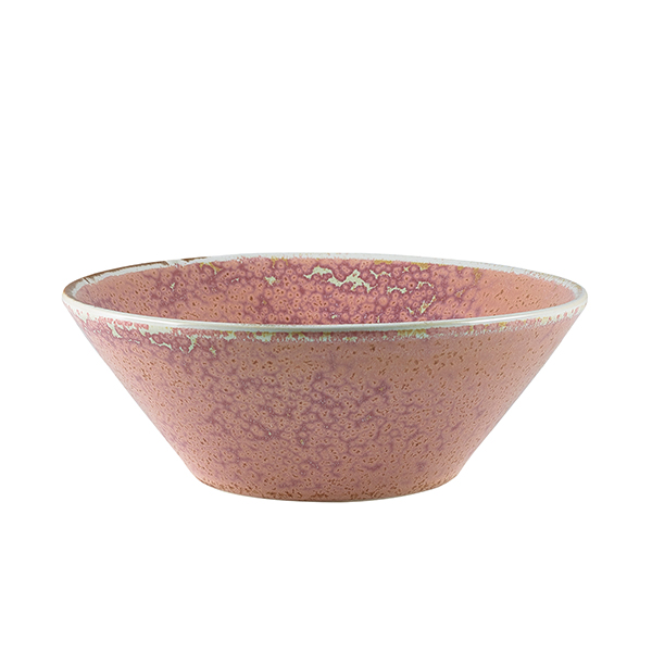 Terra Porcelain Rose Conical Bowl 16cm (Pack of 6)