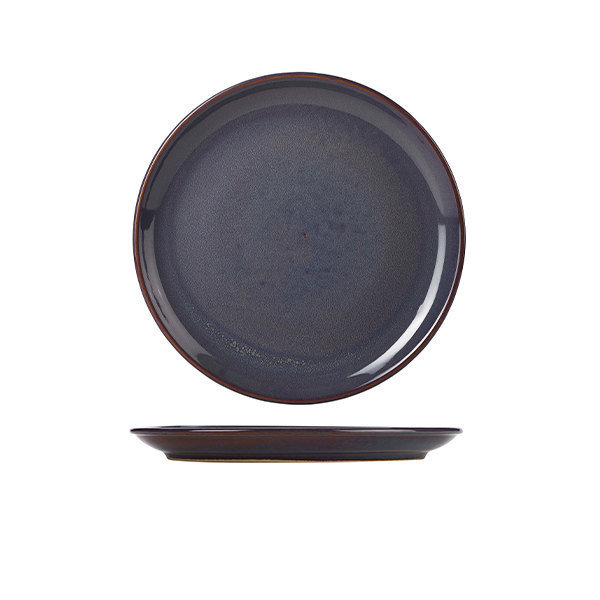 Rustic Stoneware Blue Coupe Plate 19cm (Pack of 6)
