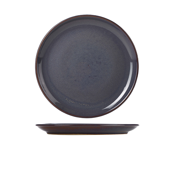 Rustic Stoneware Blue Coupe Plate 24cm (Pack of 6)