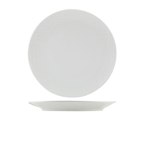 [BC-NCP-ILV28] Incise Porcelain Lavara Coupe Plate 28cm (Pack of 4)