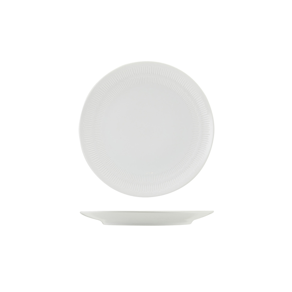 Incise Porcelain Solara Coupe Plate 23cm (Pack of 6)