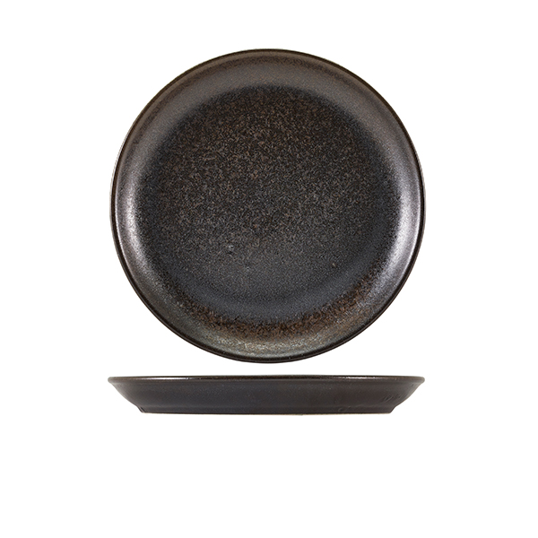 [BC-NCP-PBK24] Terra Porcelain Black Coupe Plate 24cm (Pack of 6)