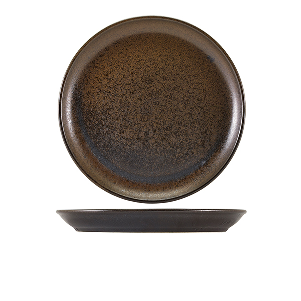 Terra Porcelain Black Coupe Plate 27.5cm (Pack of 6)