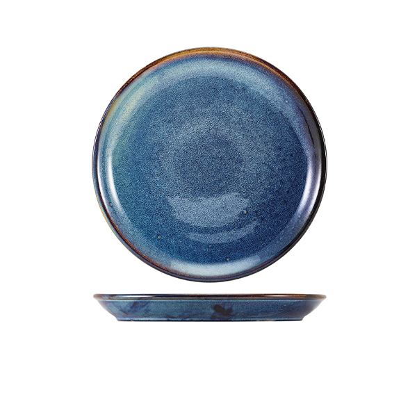 [BC-NCP-PBL19] Terra Porcelain Aqua Blue Coupe Plate 19cm (Pack of 6)