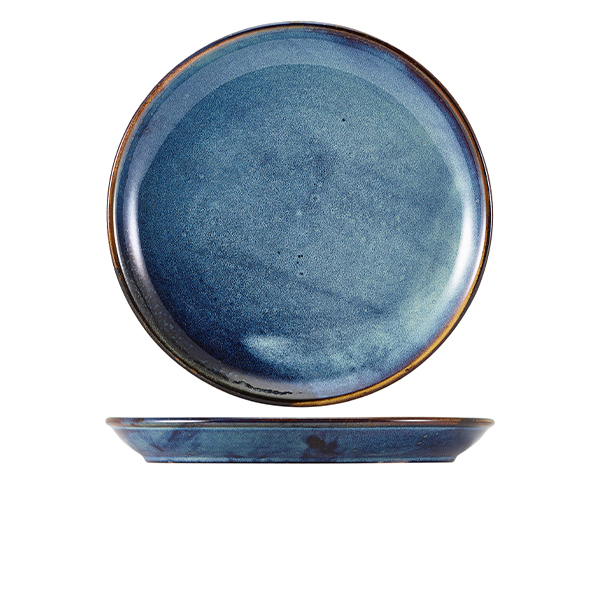 [BC-NCP-PBL30] Terra Porcelain Aqua Blue Coupe Plate 30.5cm (Pack of 6)