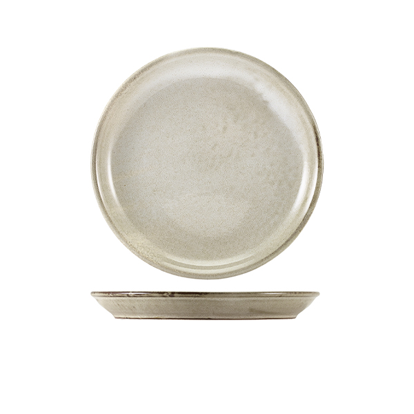 Terra Porcelain Grey Coupe Plate 19cm (Pack of 6)