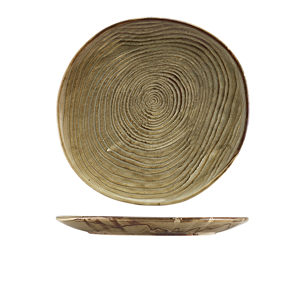 Terra Porcelain Grey Organic Plate 28.5cm (Pack of 6)