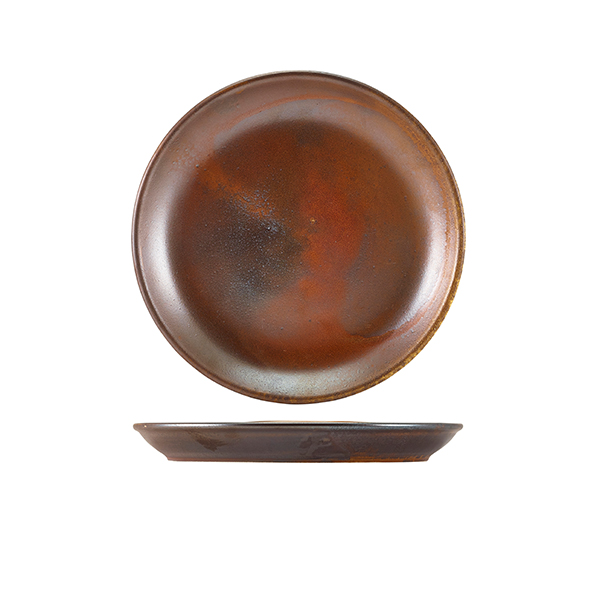 Terra Porcelain Rustic Copper Coupe Plate 19cm (Pack of 6)