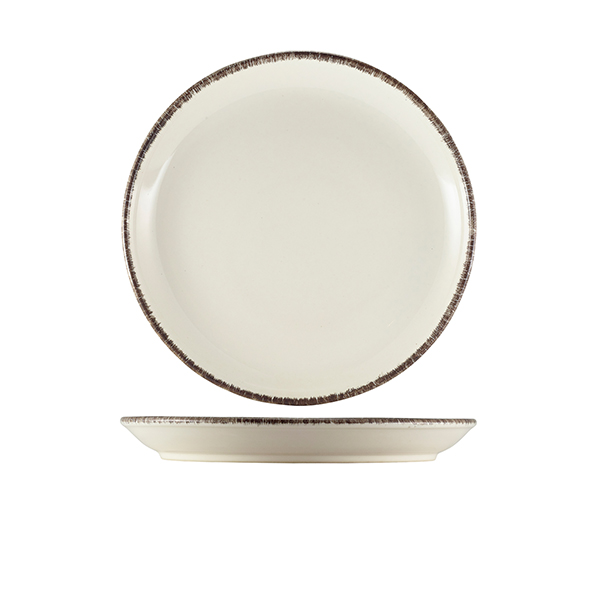 Sereno Stoneware Grey Coupe Plate 24cm (Pack of 6)
