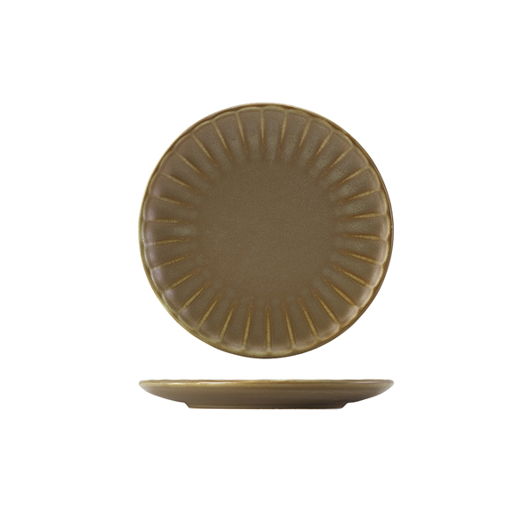 [BC-NCP-SMG20] Terra Porcelain Matt Grey Scalloped Coupe Plate 20.3cm (Pack of 6)