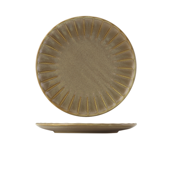 [BC-NCP-SMG26] Terra Porcelain Matt Grey Scalloped Coupe Plate 26cm (Pack of 6)