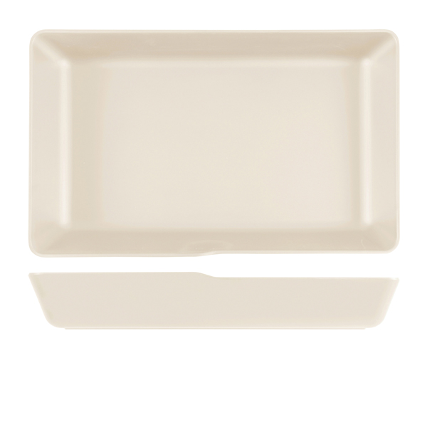 White Copenhagen Melamine GN 1/1 Deep Dish 53 x 32.5 x 8cm
