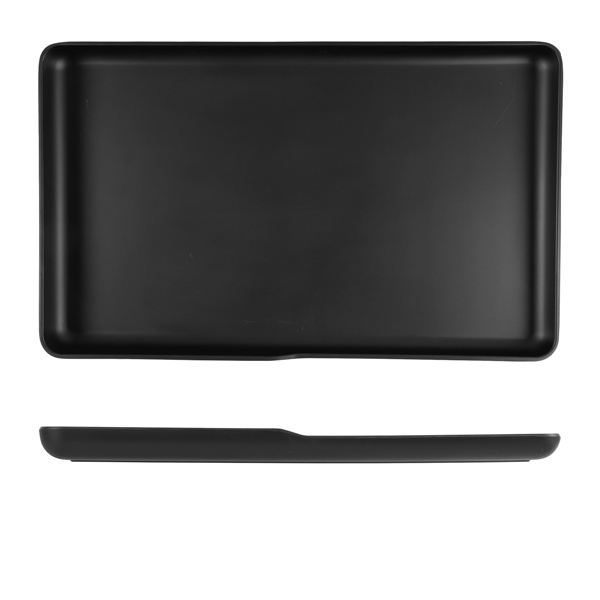 Black Copenhagen Melamine GN 1/1 Platter 53 x 32.5 x 3.5cm