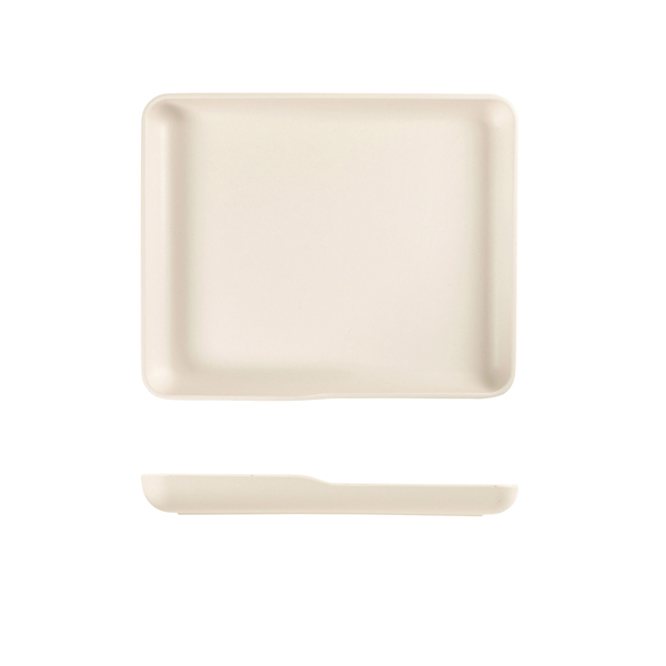 [BC-NCP120345] White Copenhagen Melamine GN 1/2 Platter 32.5 x 26.5 x 3.5cm