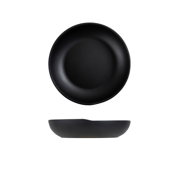Black Copenhagen Melamine Coupe Bowl 24.5 x 5.3cm (Pack of 6)